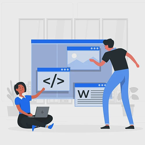React static content example showing fixed UI components