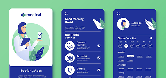 Digital diagnostic platform solution showing online booking, payments, home collection coordination, report delivery, automated notifications, and patient management system
