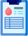 Report upload and delivery step showing secure report sharing via SMS and email notification